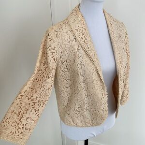 VINTAGE 50's Miss Sun Valley Morris Watkins Lace Jacket Party Event Romantic